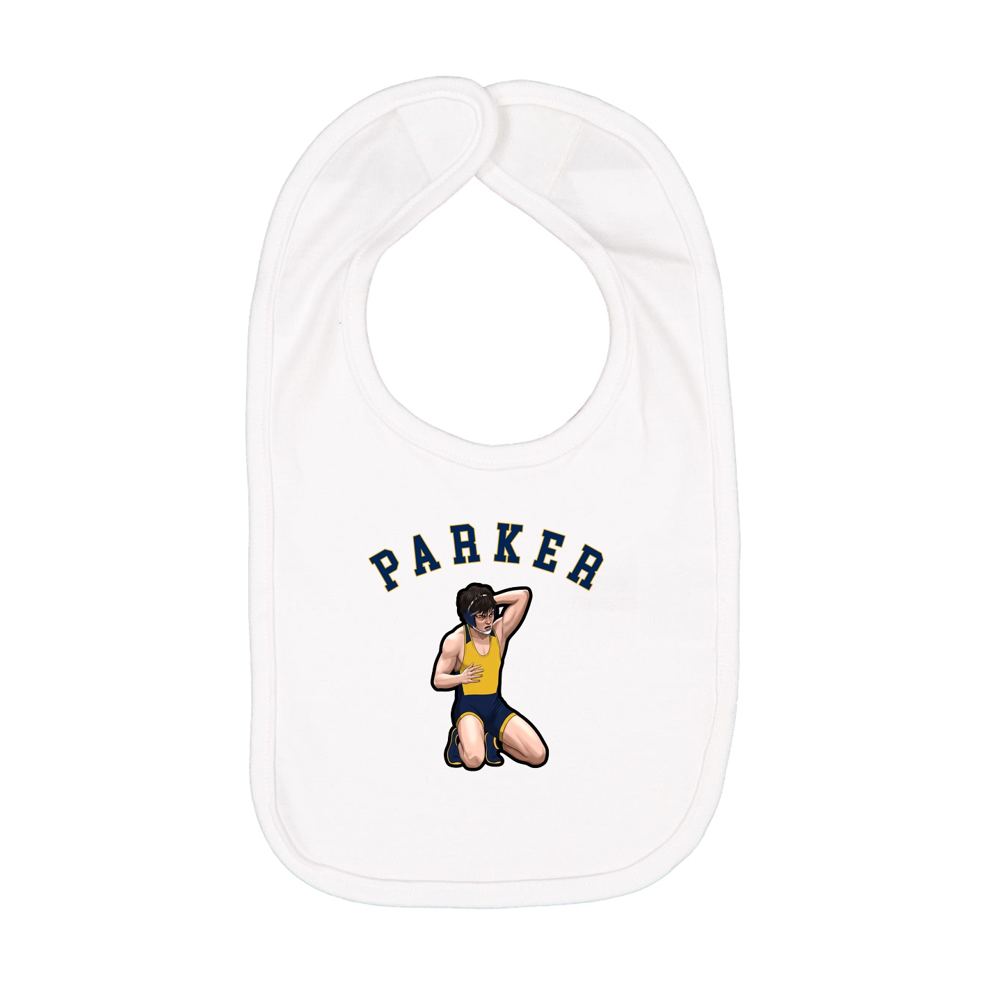 Infant Bib — Shirsey Arch in White