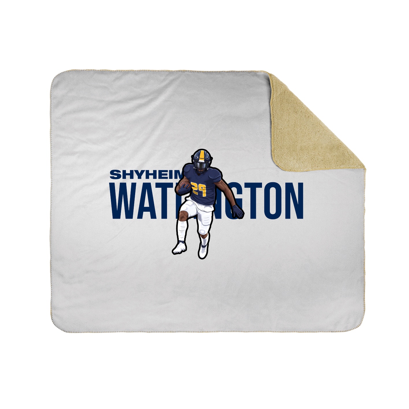 Throw Blanket — Player Name in White