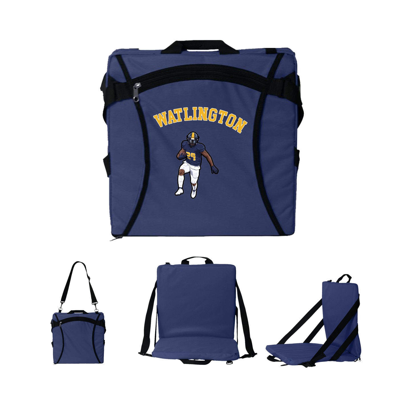 Folding Stadium Seat — Shirsey Arch in Navy