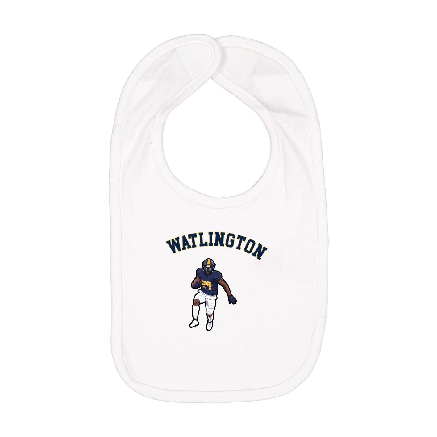 Infant Bib — Shirsey Arch in White