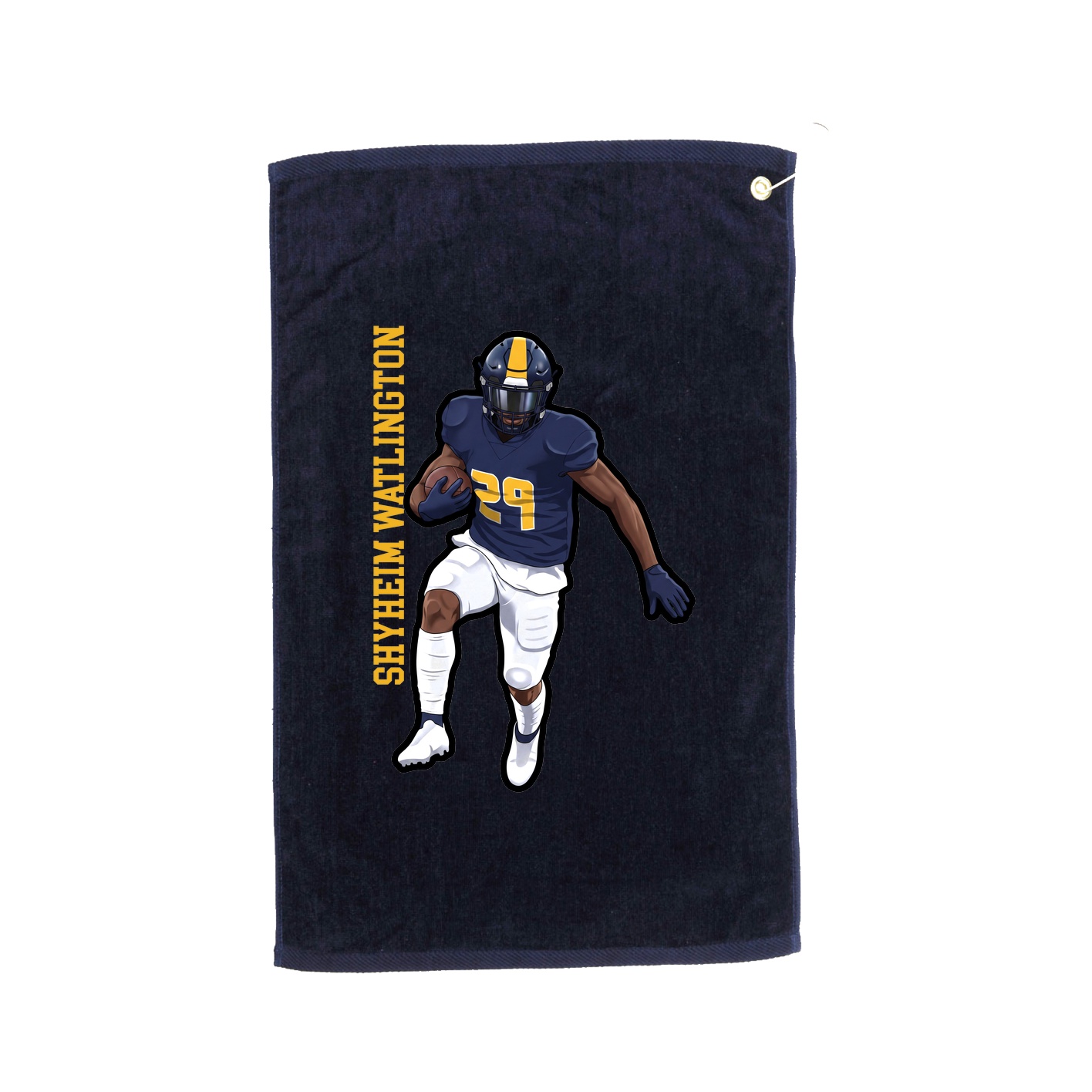 Golf Towel — Name Vertical in Navy