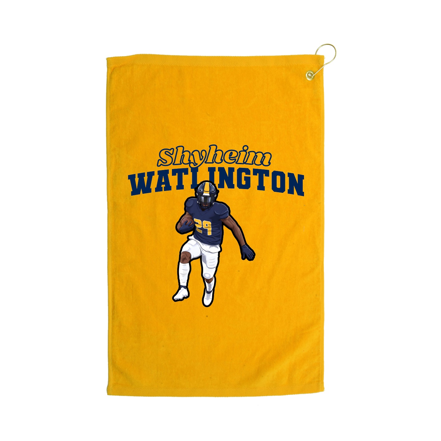 Golf Towel — Name Arch in Gold