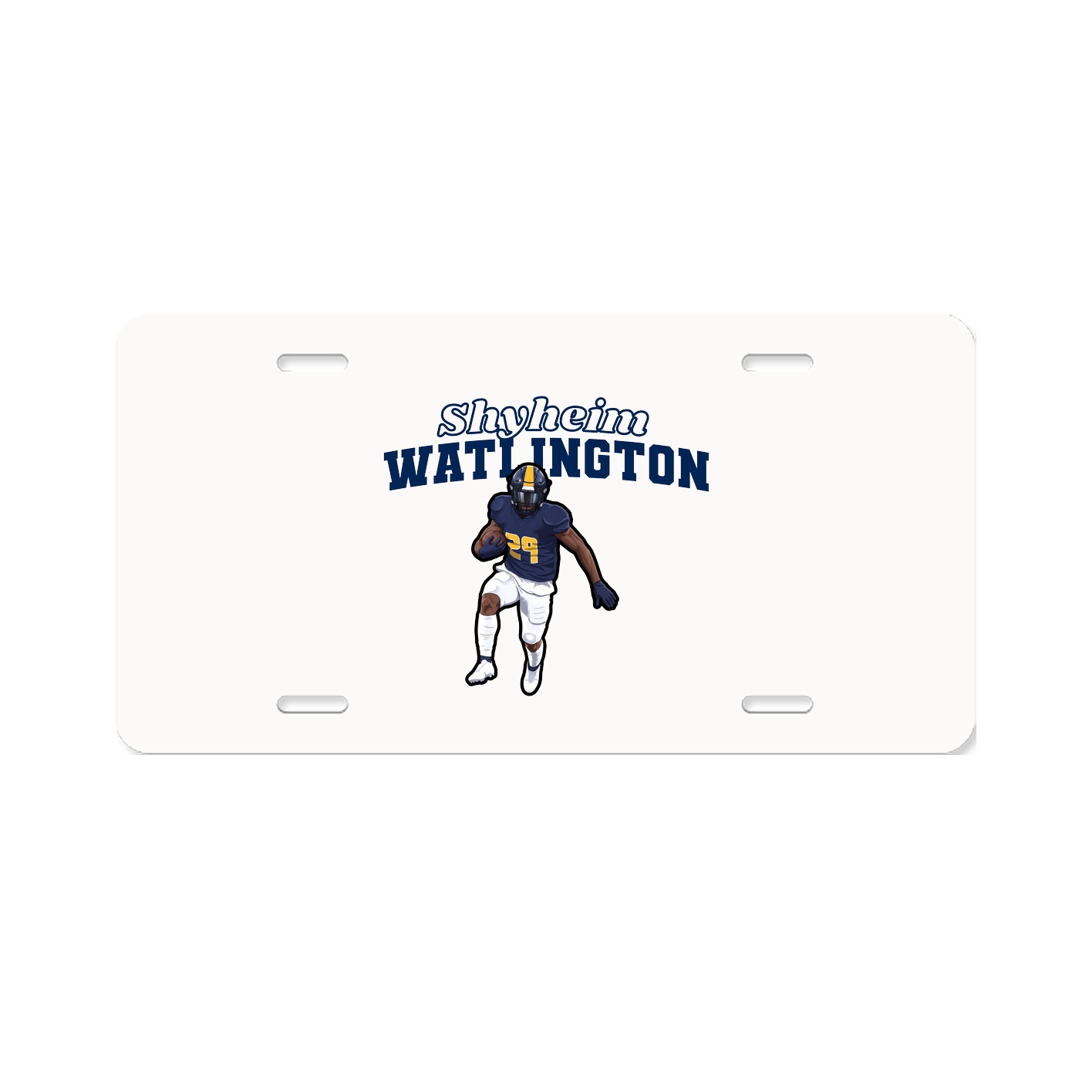 License Plate — Name Arch in Classic
