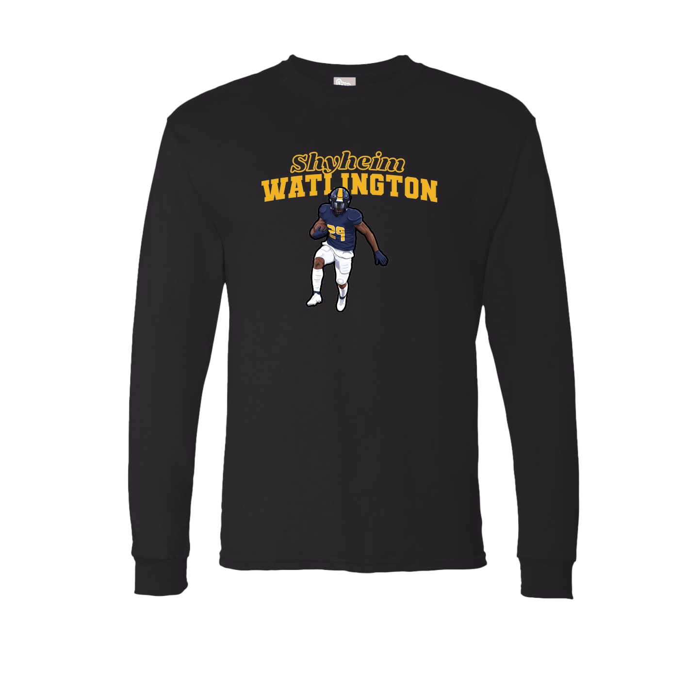 Long Sleeve Tee — Name Arch in Black