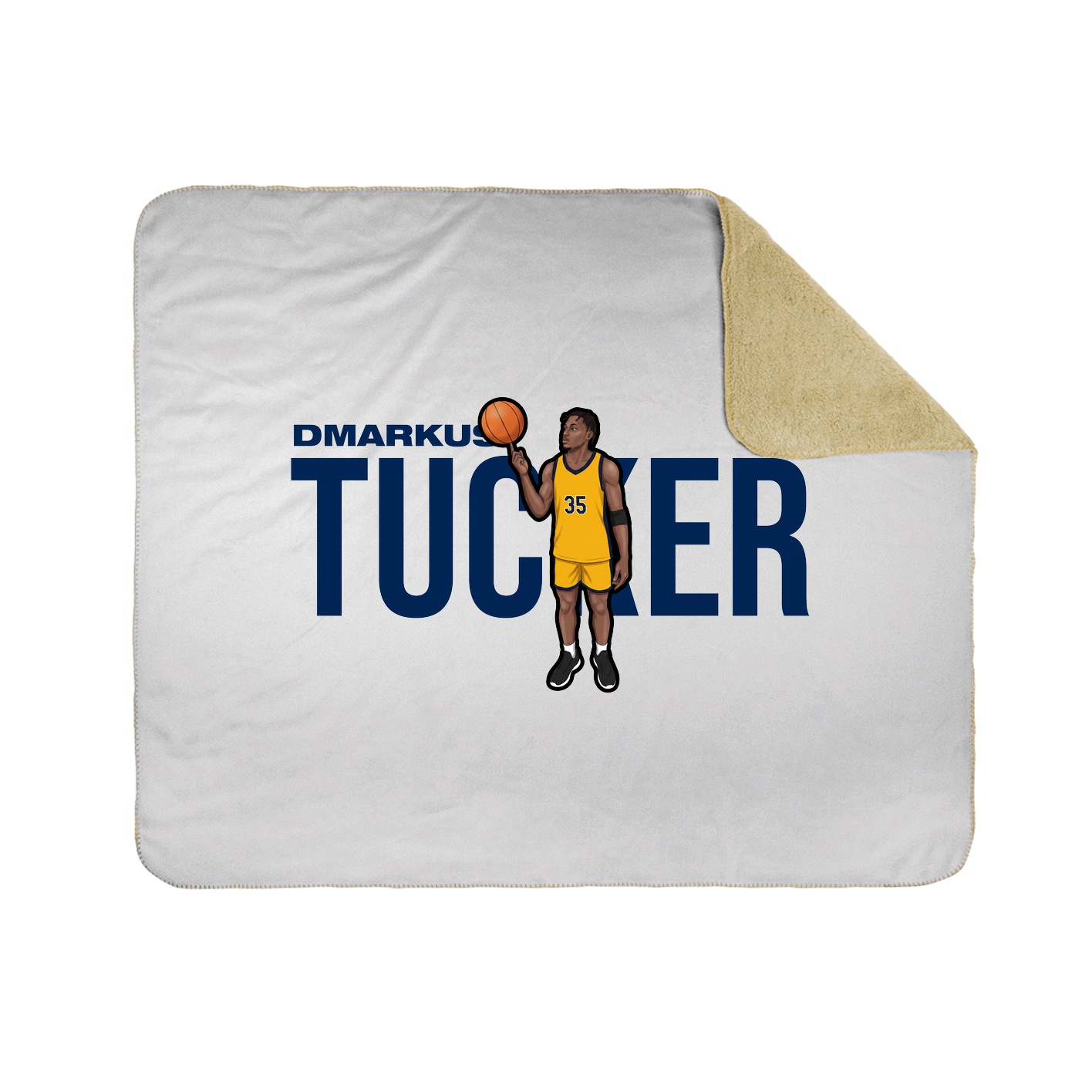 Throw Blanket — Player Name in White