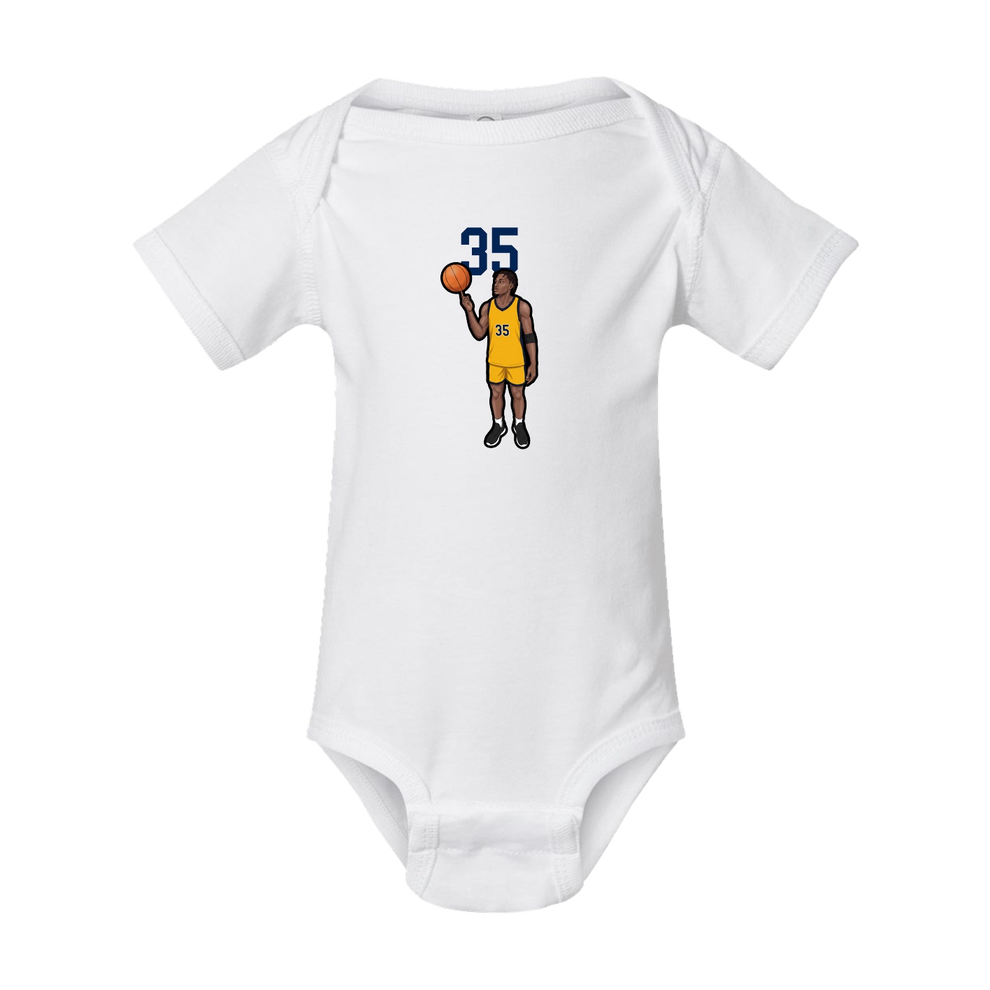 Baby Onesie — Number Top in White