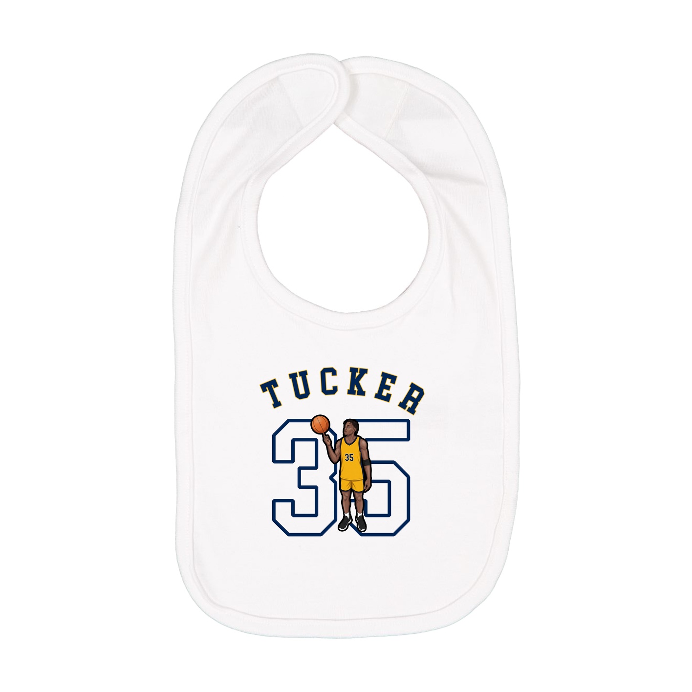 Infant Bib — Shirsey Arch in White