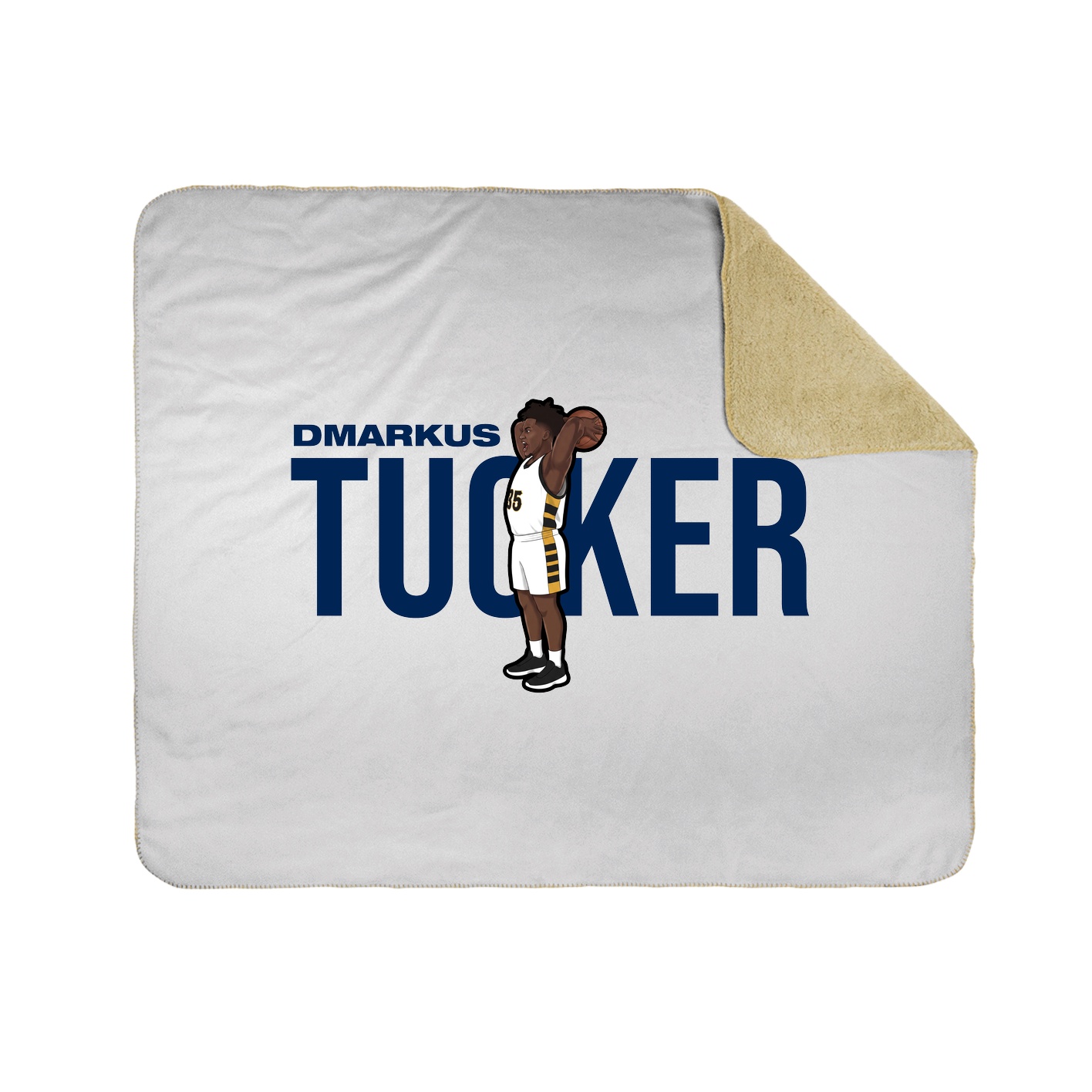 Throw Blanket — Player Name in White