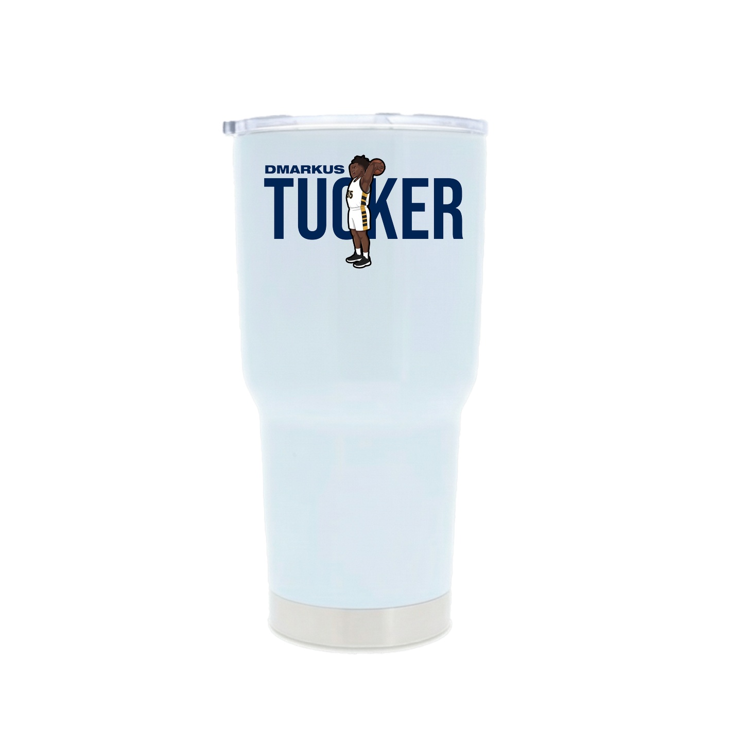 30oz Stainless Steel Tumbler — Player Name in White