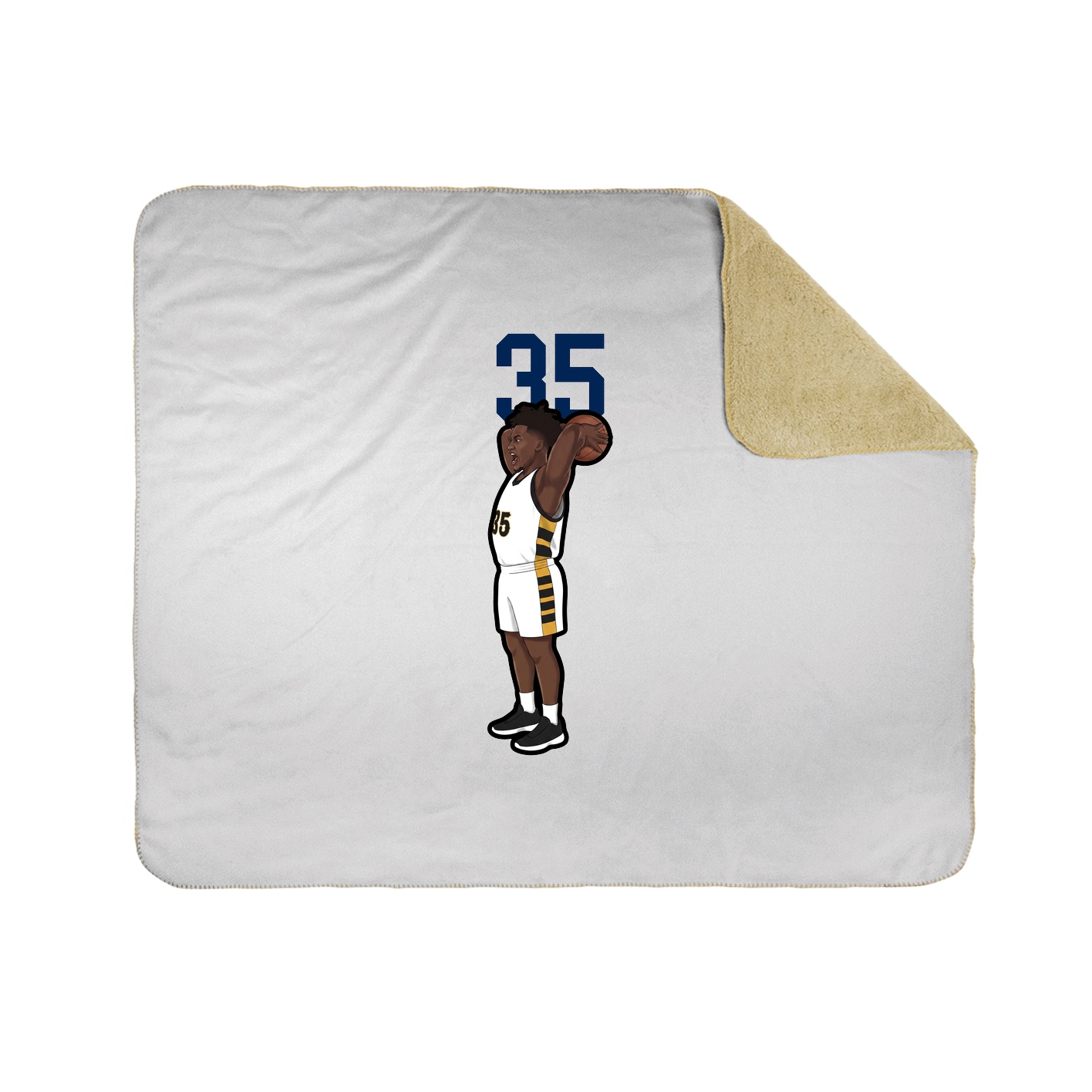Throw Blanket — Number Top in White