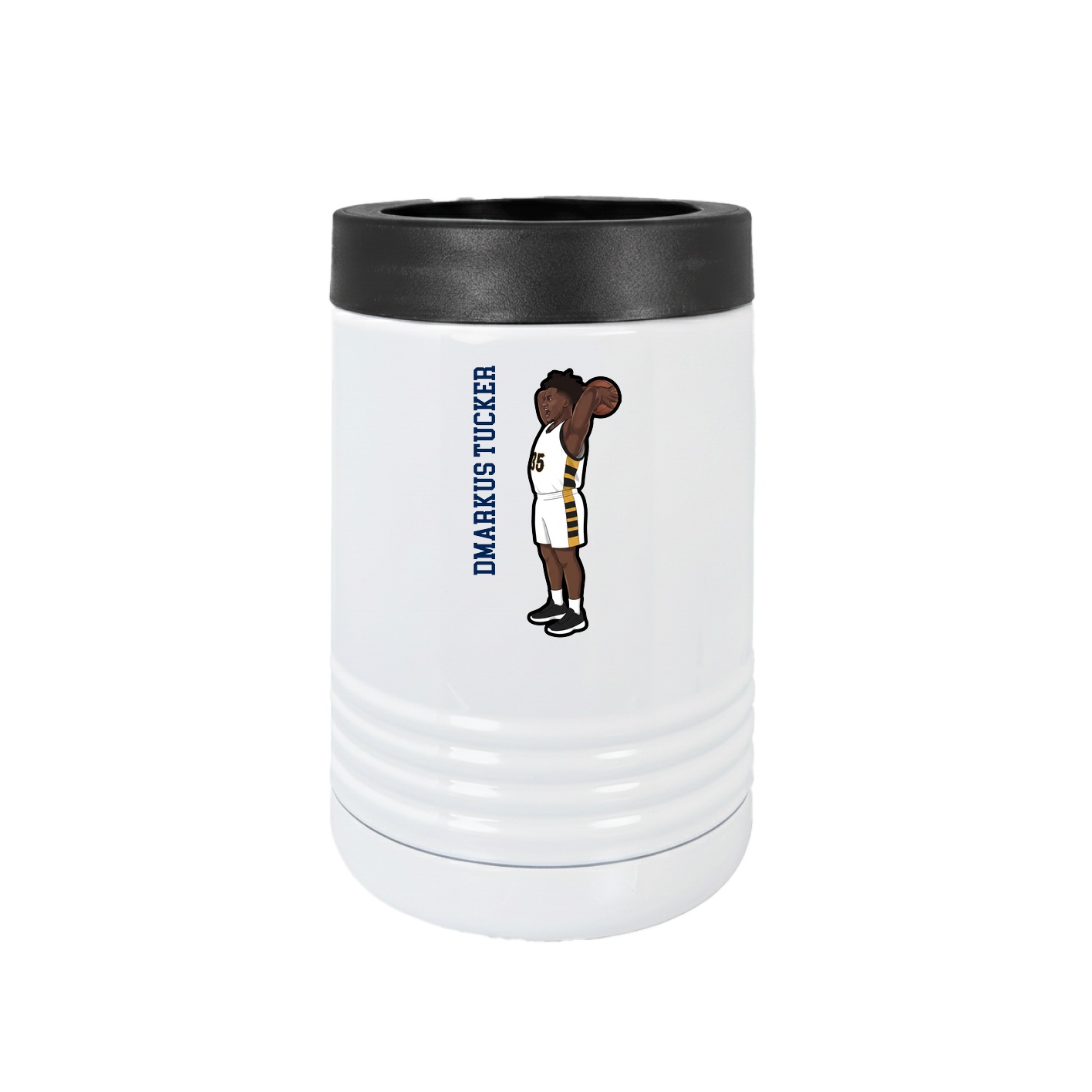 Beverage Holder — Name Vertical in White