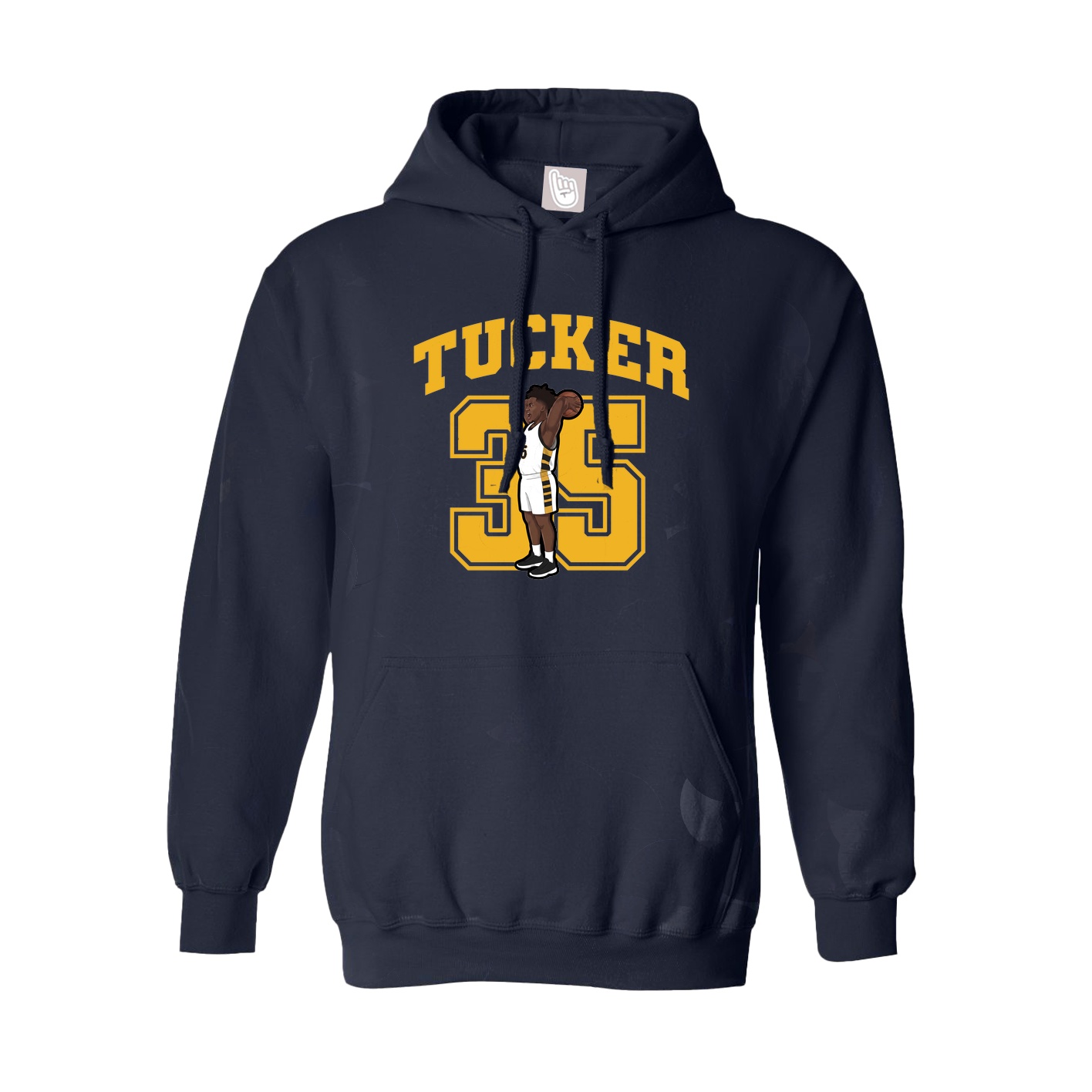 Hoodie — Number in Navy