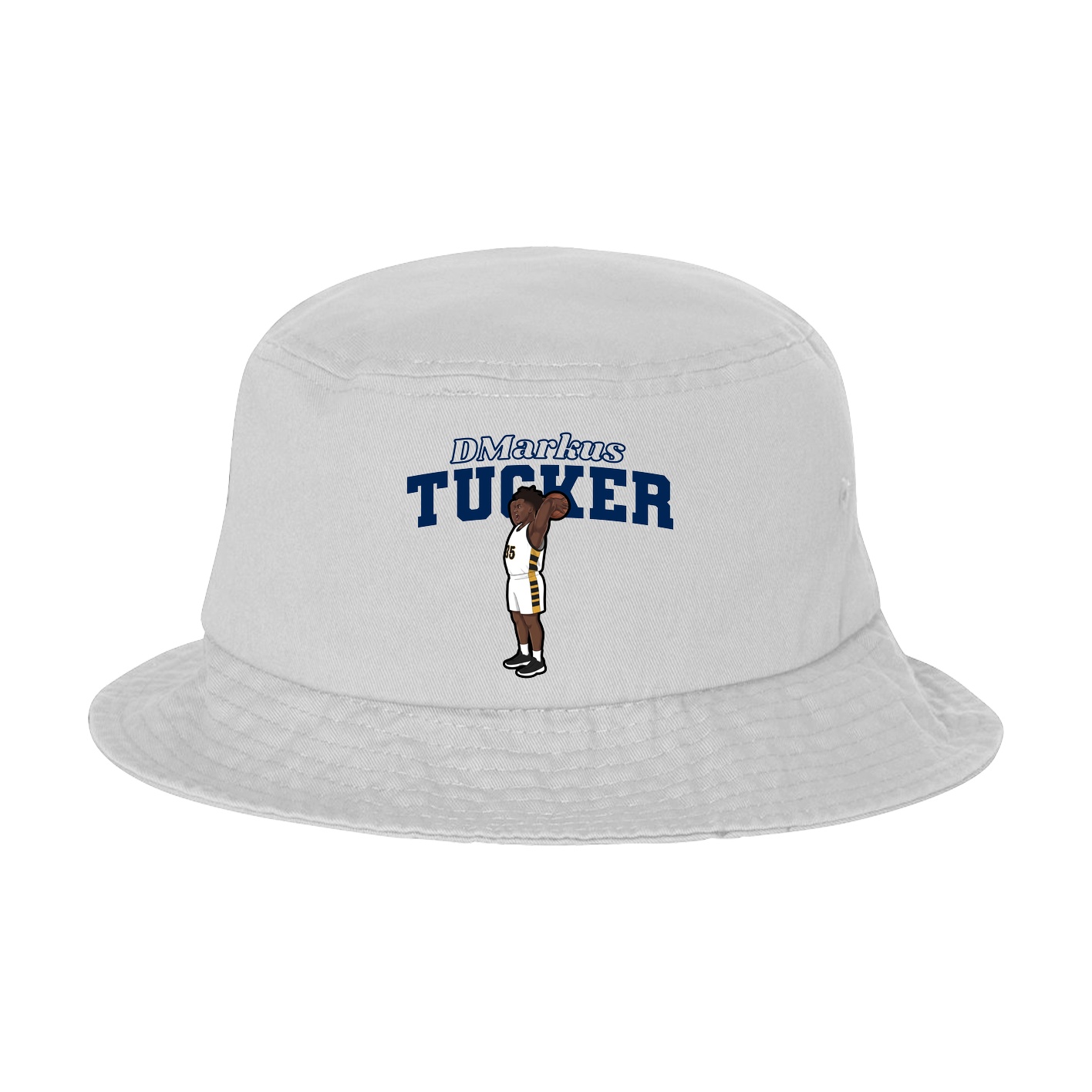 Bucket Cap — Name Arch in White