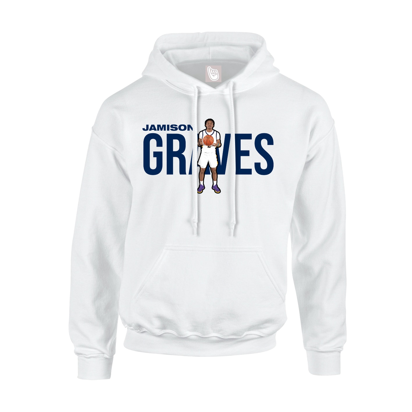 Youth Hoodie — Player Name in White