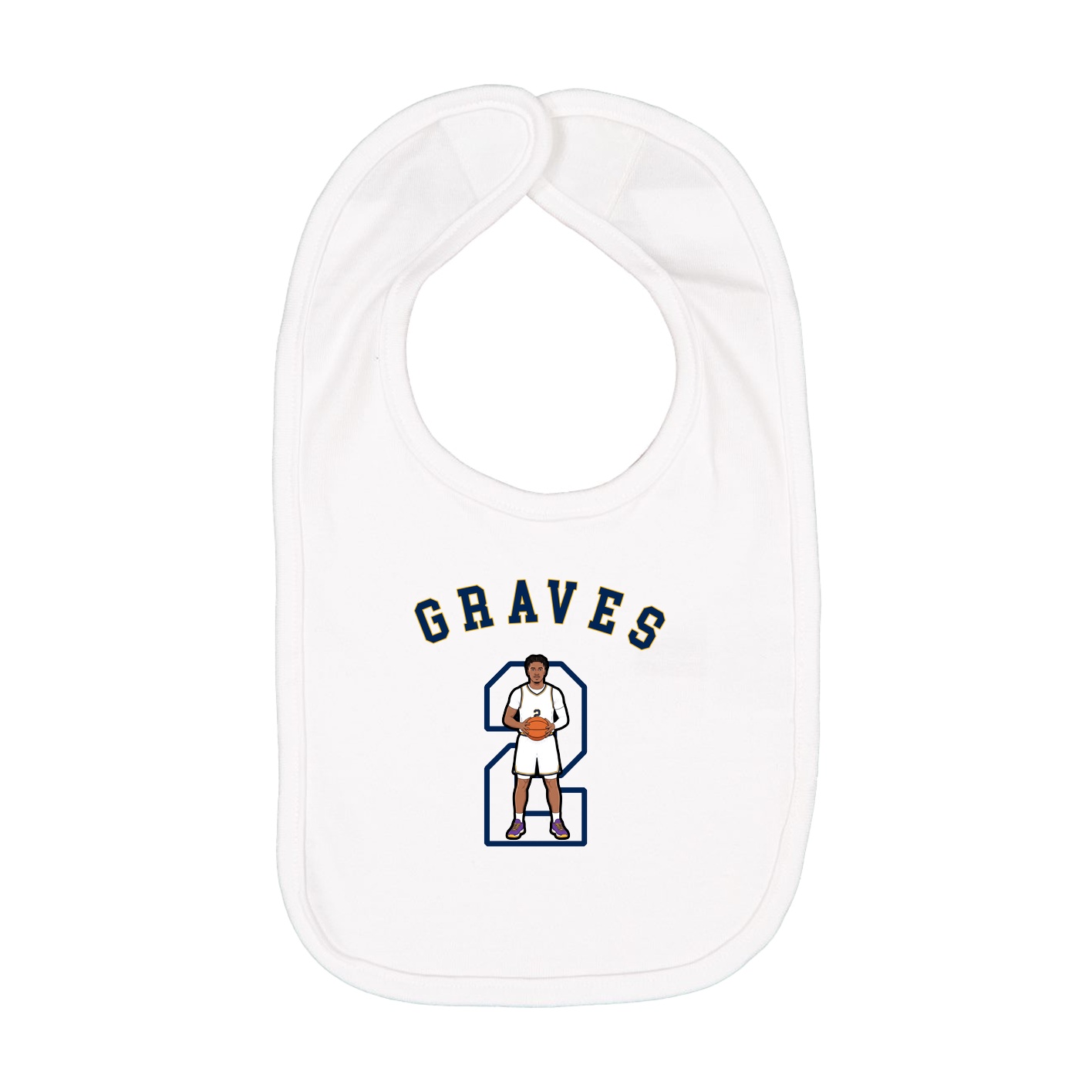 Infant Bib — Shirsey Arch in White