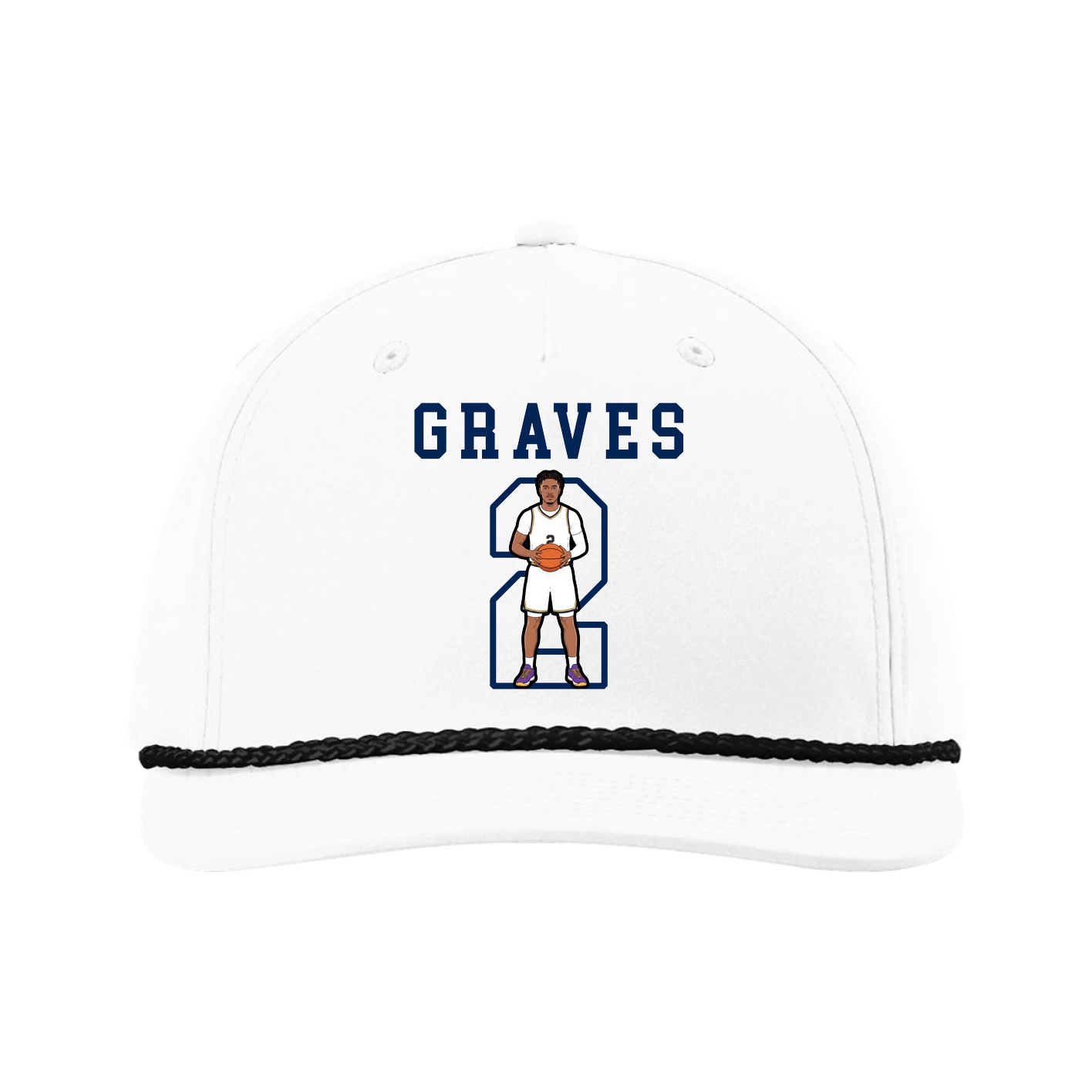 Five-Panel Classic Rope Cap — Shirsey in White