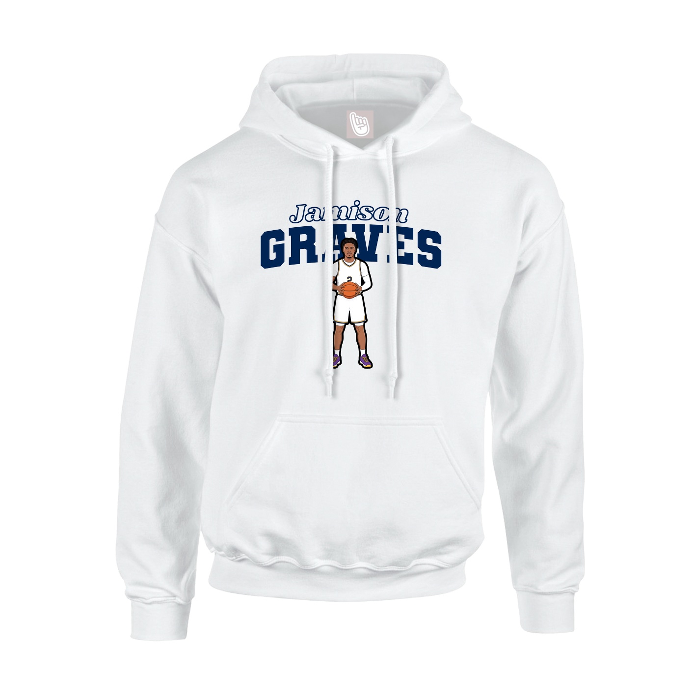Hoodie — Name Arch in White