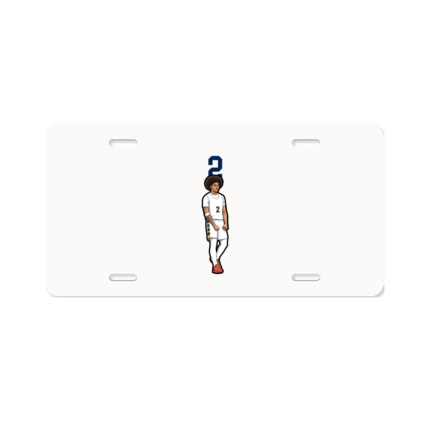 License Plate — Number Top in Classic