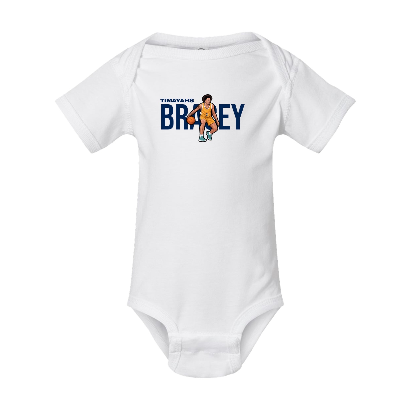 Baby Onesie — Player Name in White