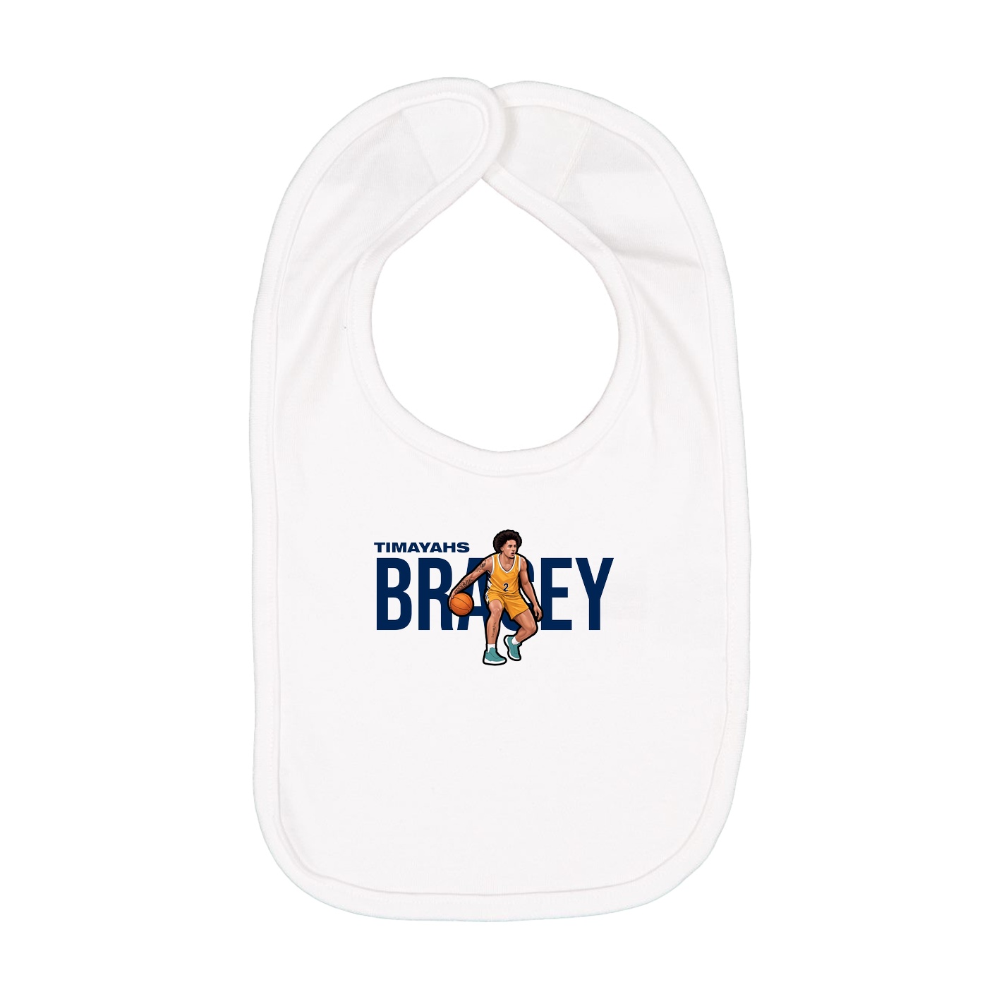 Infant Bib — Player Name in White