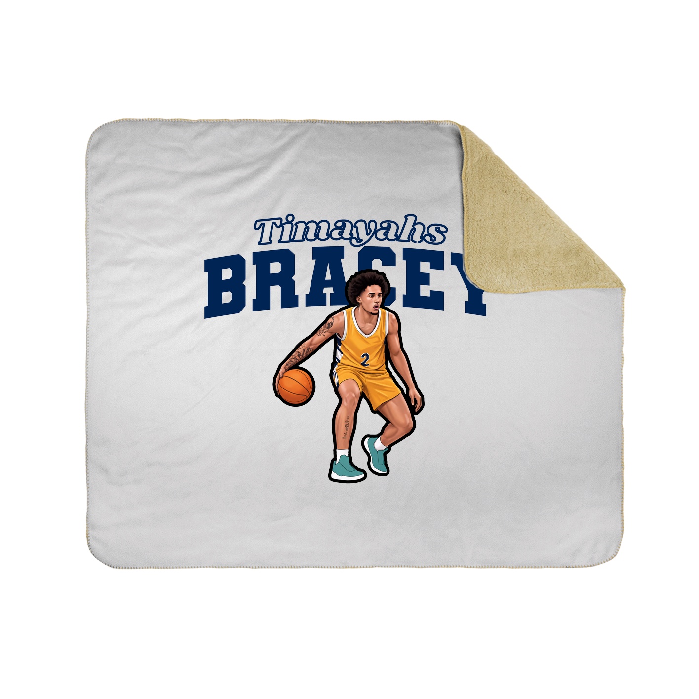 Throw Blanket — Name Arch in White