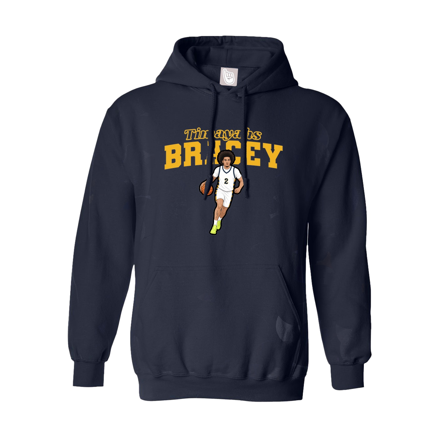 Youth Hoodie — Name Arch in Navy