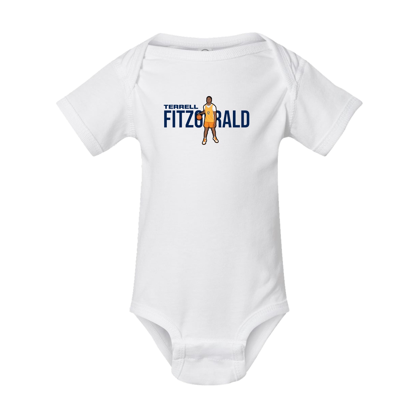 Baby Onesie — Player Name in White