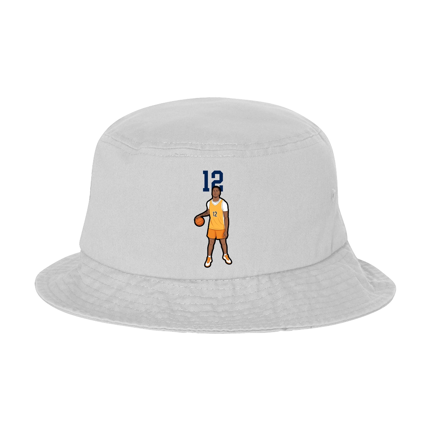 Bucket Cap — Number Top in White