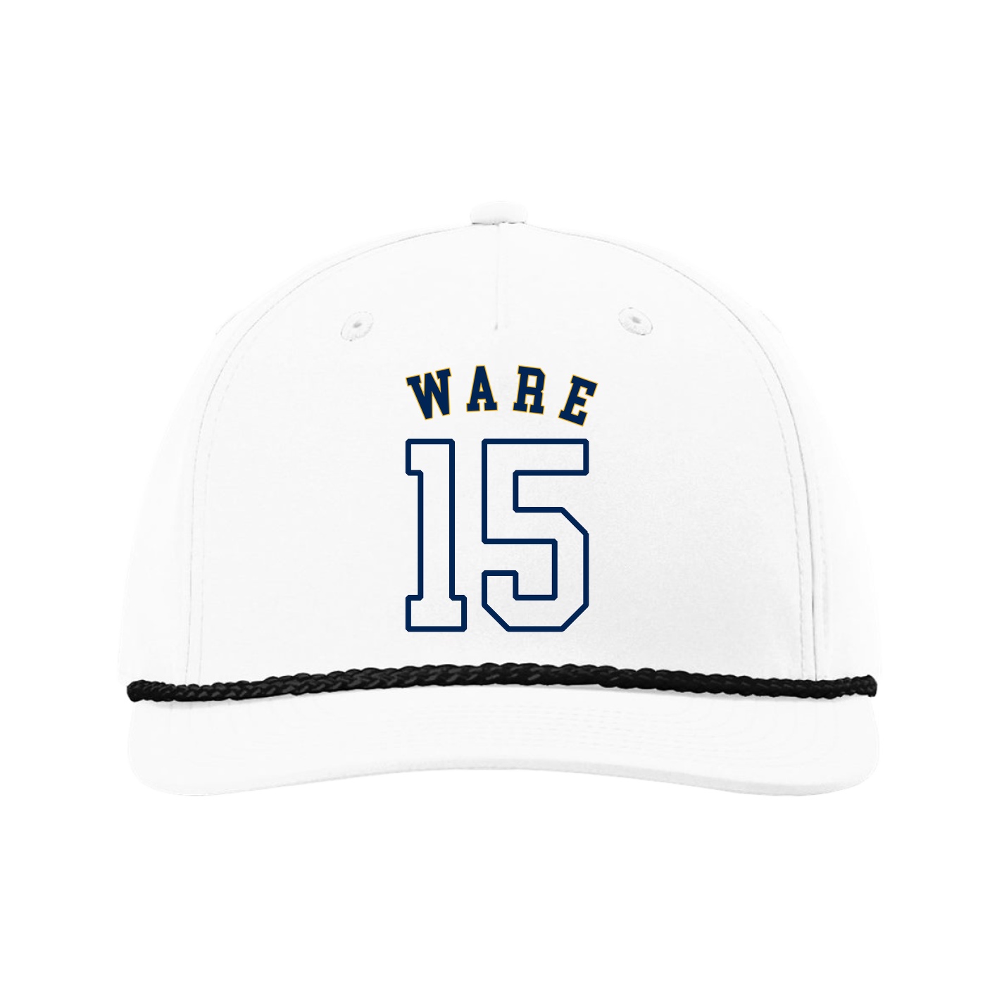 Five-Panel Classic Rope Cap — Shirsey Arch in White