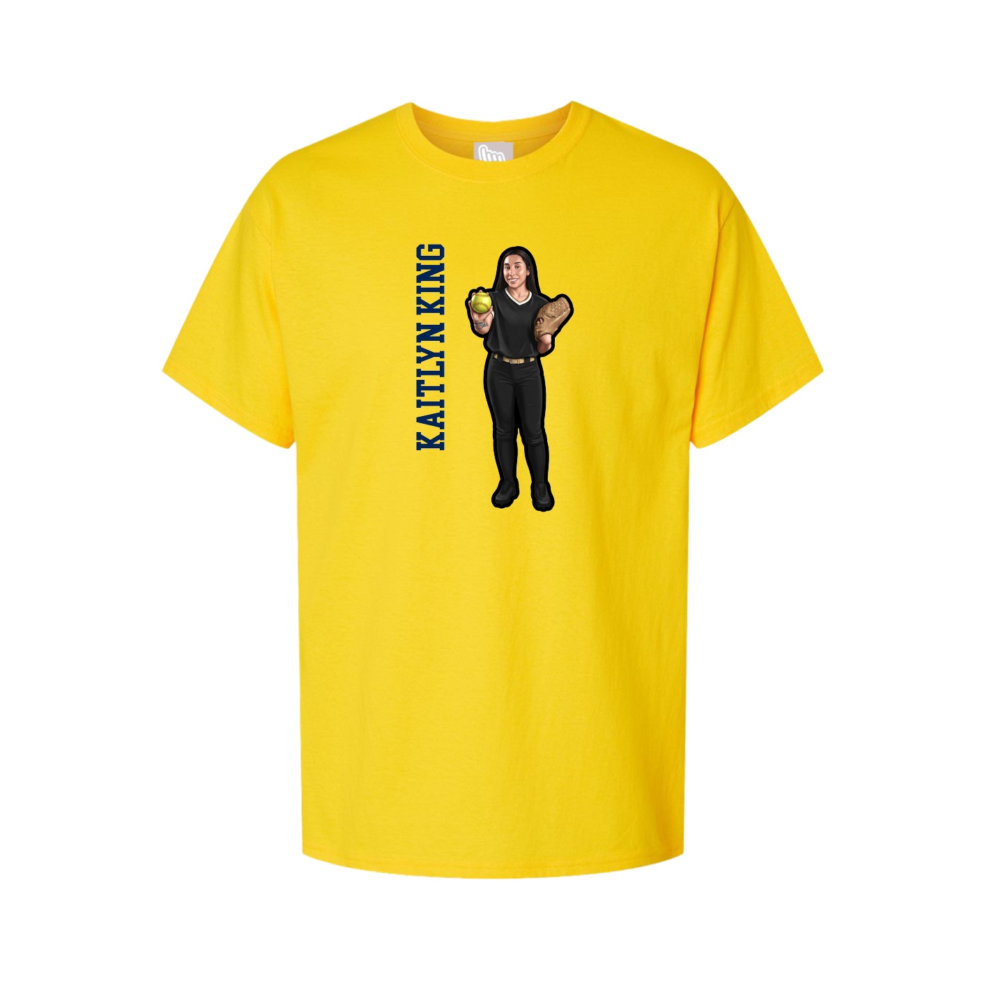 Tee — Name Vertical in Gold