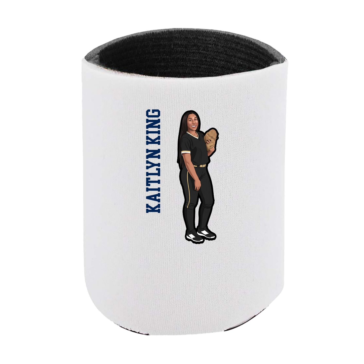 Can Holder — Name Vertical in White