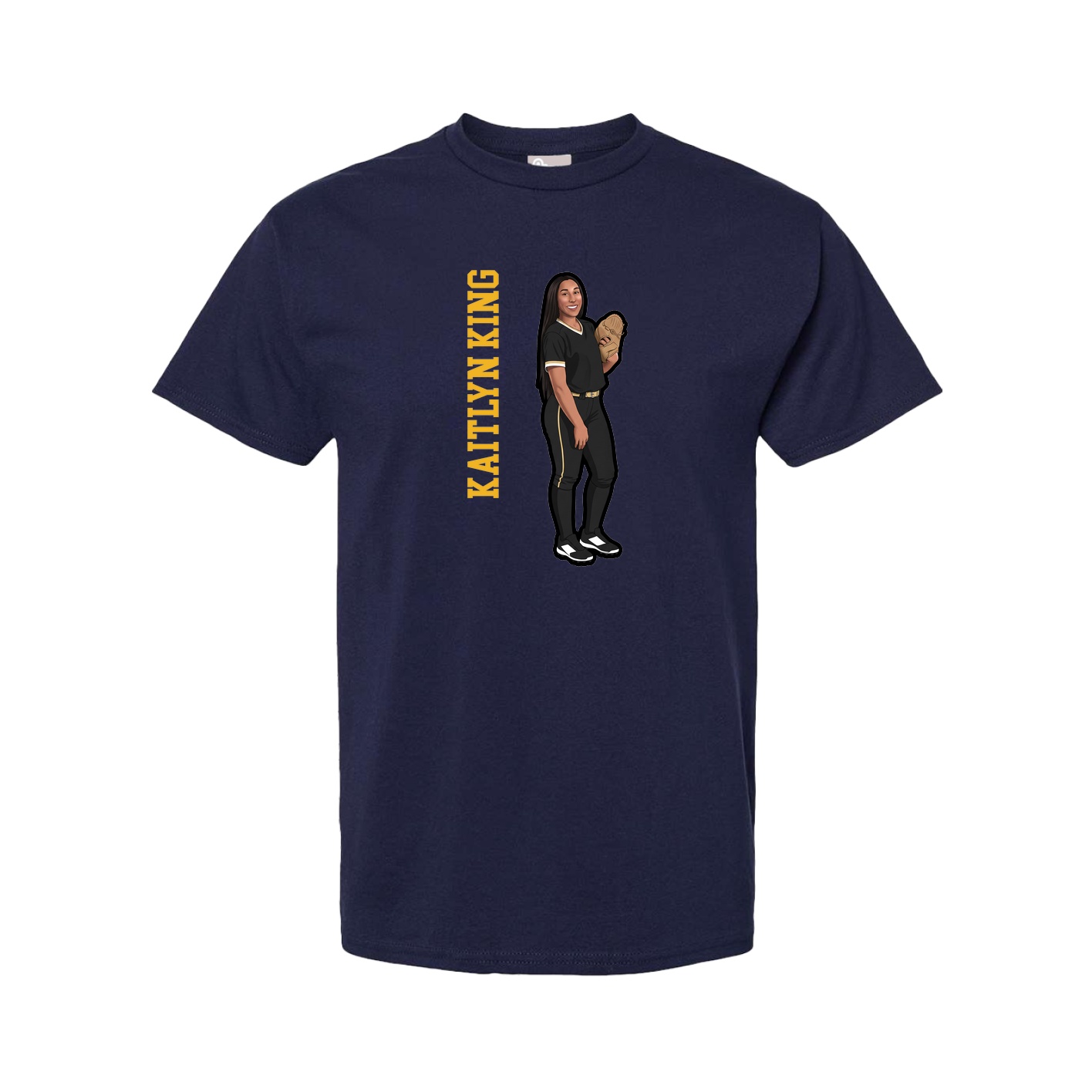 Tee — Name Vertical in Navy