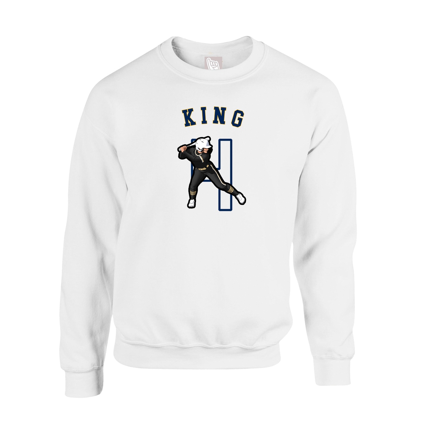 Fleece Crew — Shirsey Arch in White