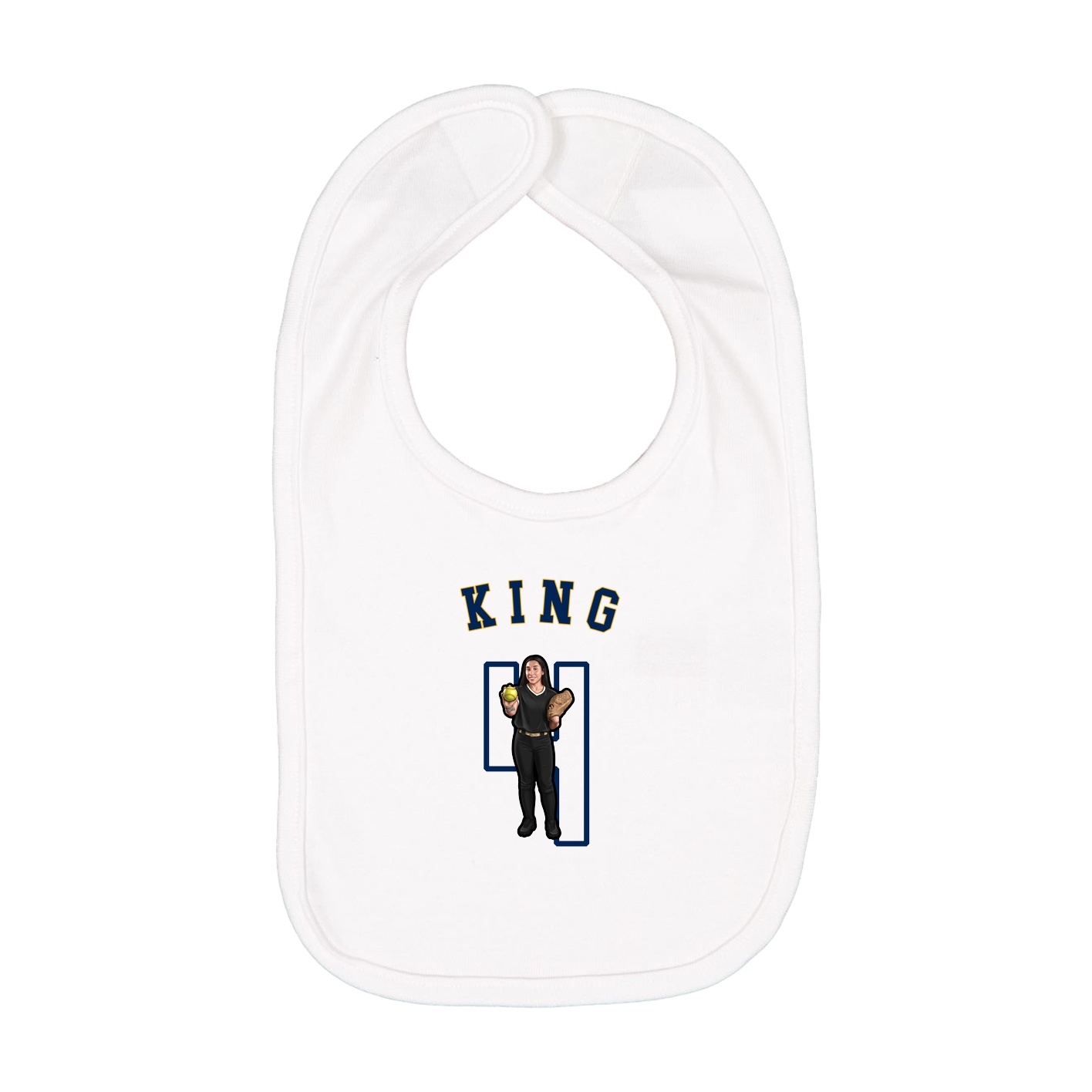 Infant Bib — Shirsey Arch in White