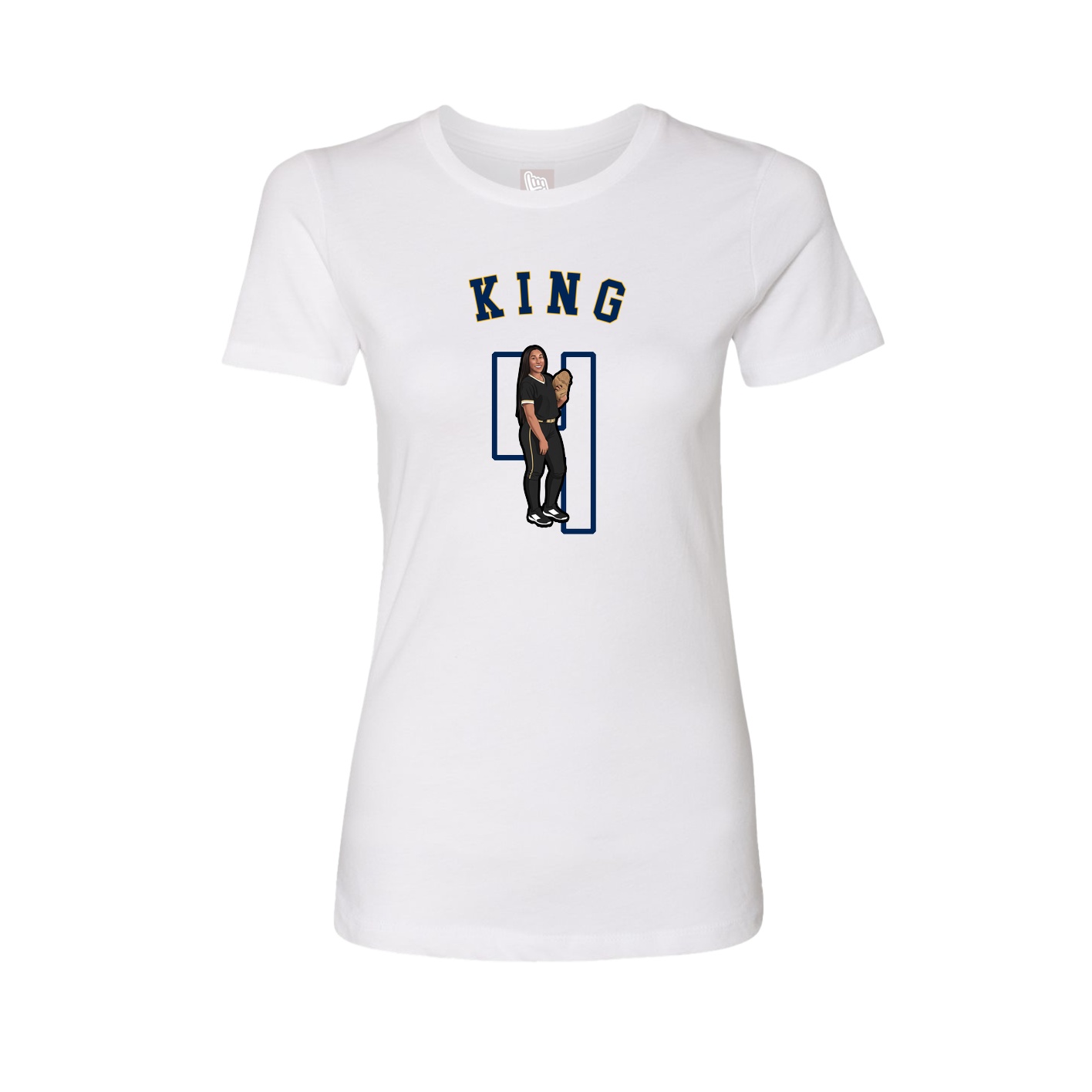 Fitted Women's Tee — Shirsey Arch in White