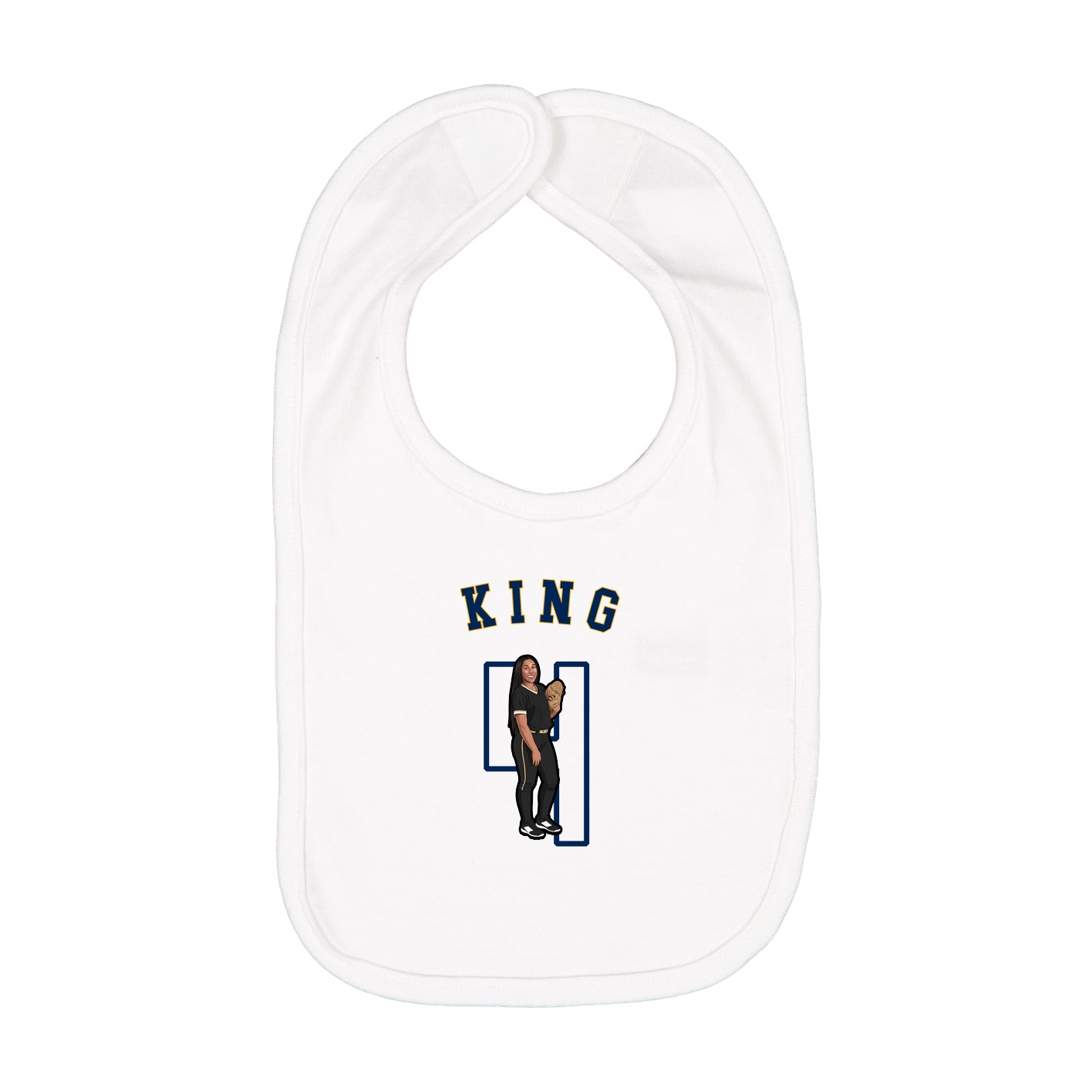 Infant Bib — Shirsey Arch in White