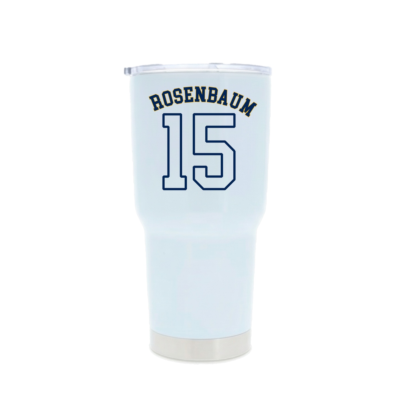30oz Stainless Steel Tumbler — Shirsey Arch in White