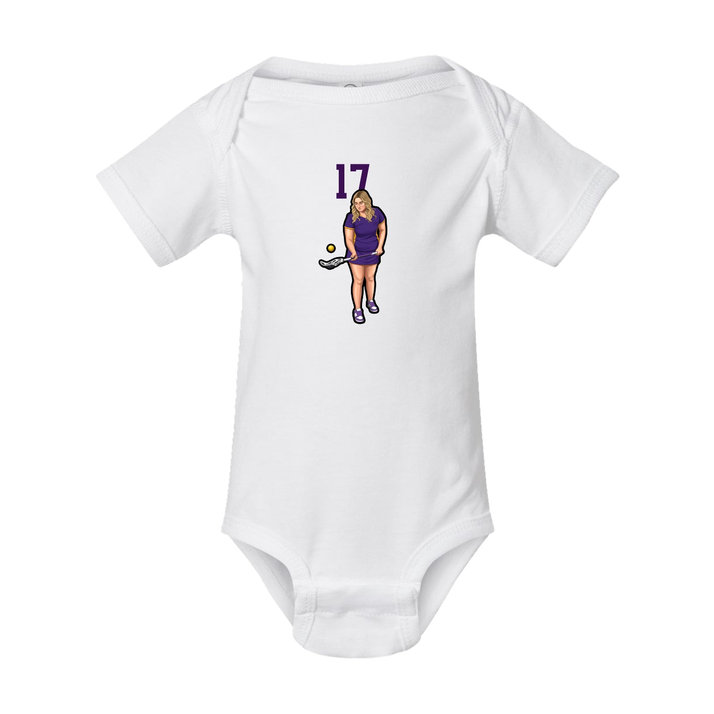 Baby Onesie — Number Top in White