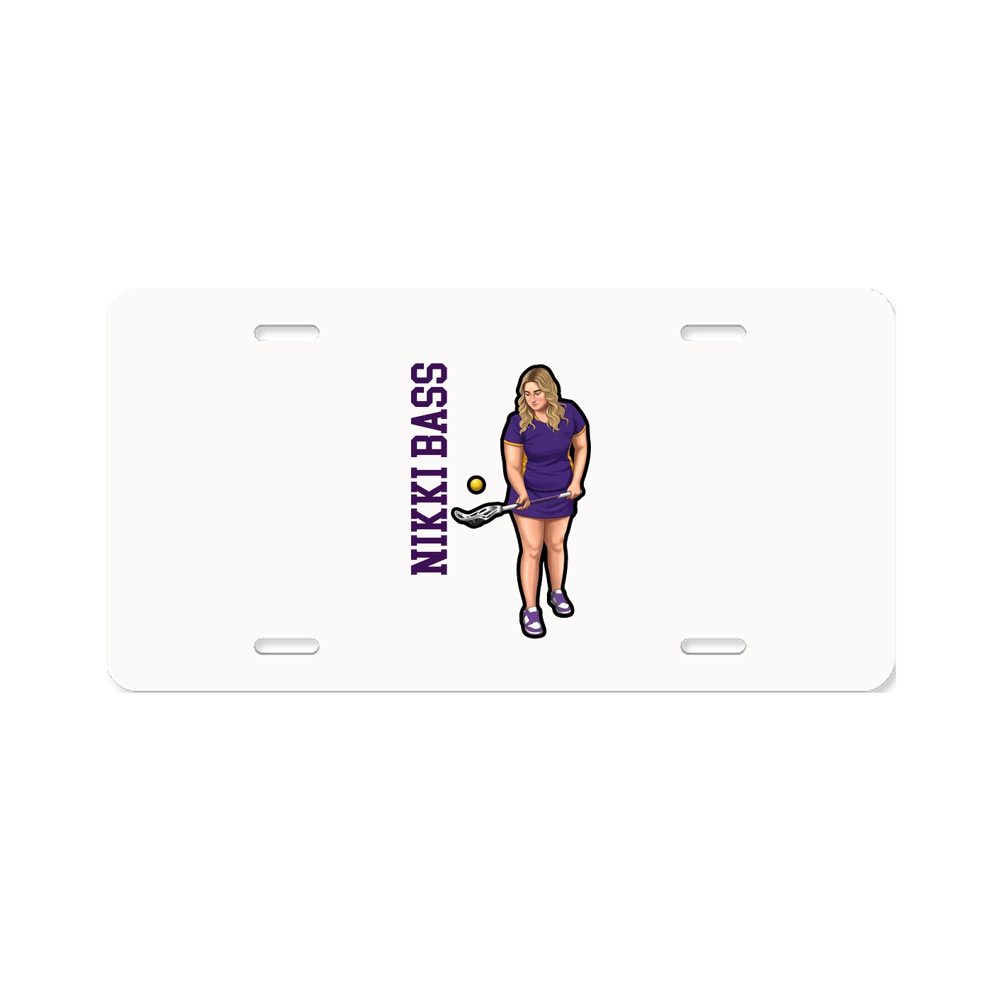 License Plate — Name Vertical in Classic