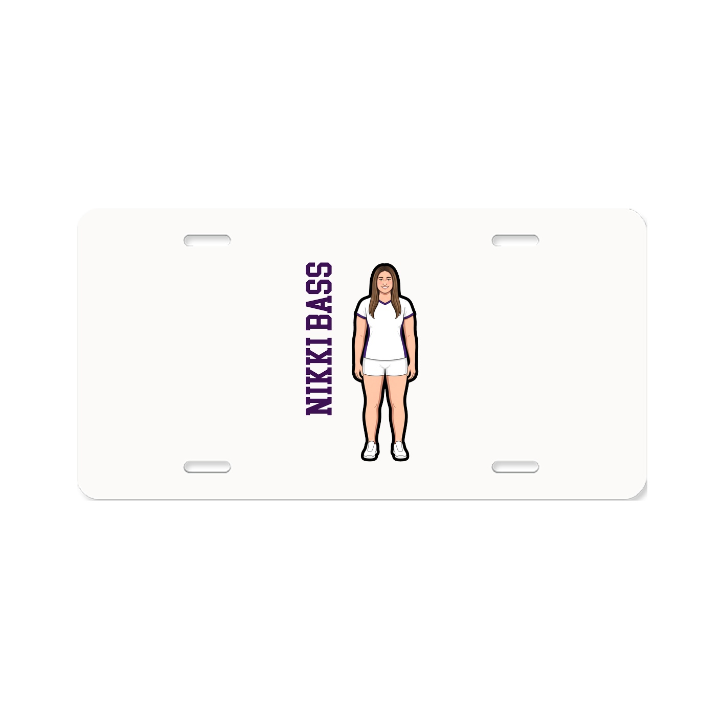 License Plate — Name Vertical in Classic