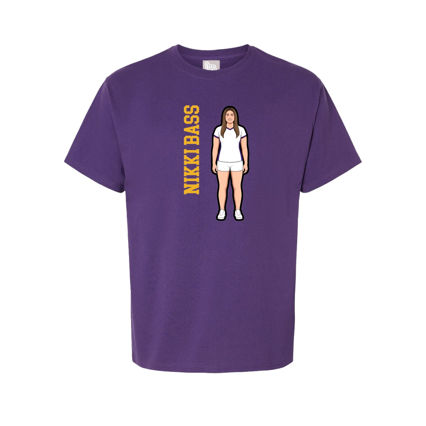 Tee — Name Vertical in Purple
