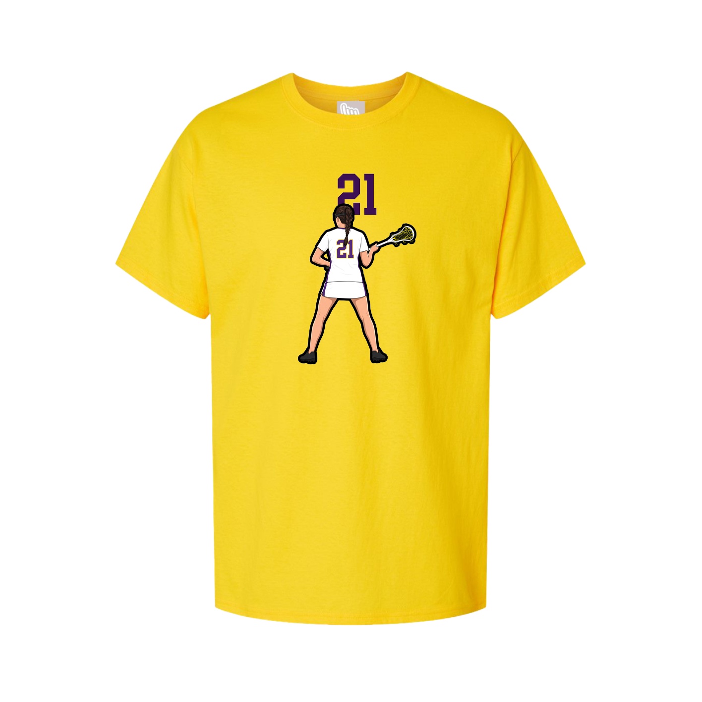Youth Tee — Number Top in Gold