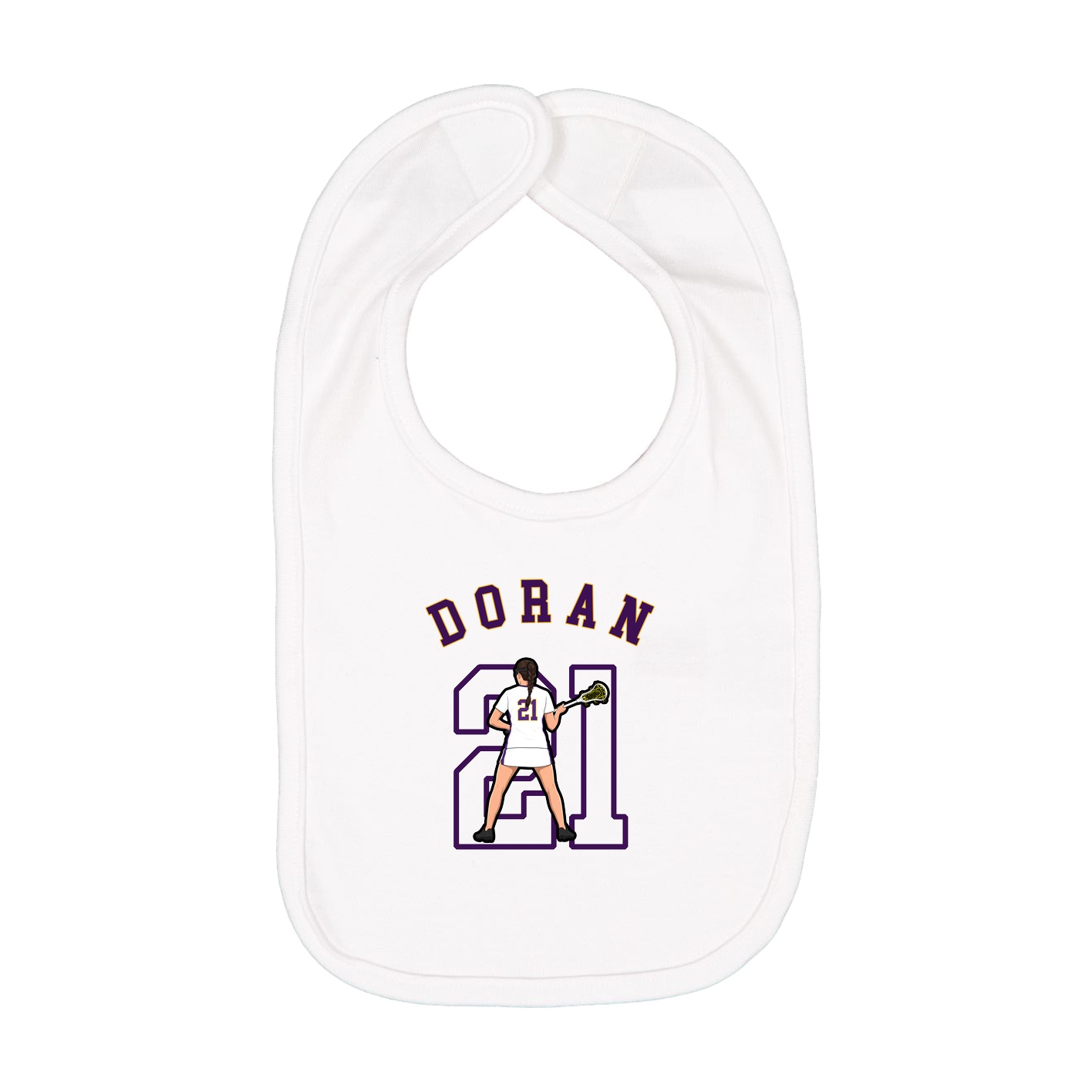 Infant Bib — Shirsey Arch in White
