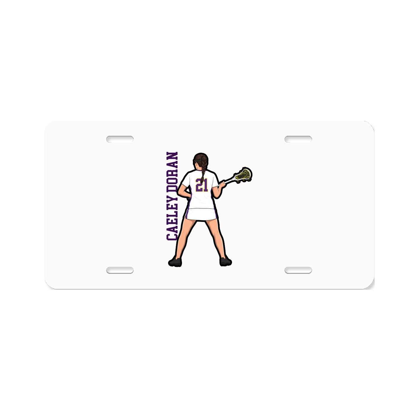 License Plate — Name Vertical in Classic