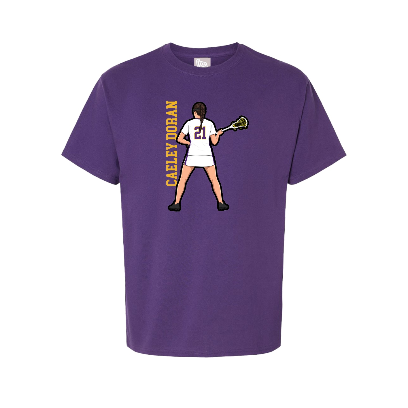 Tee — Name Vertical in Purple
