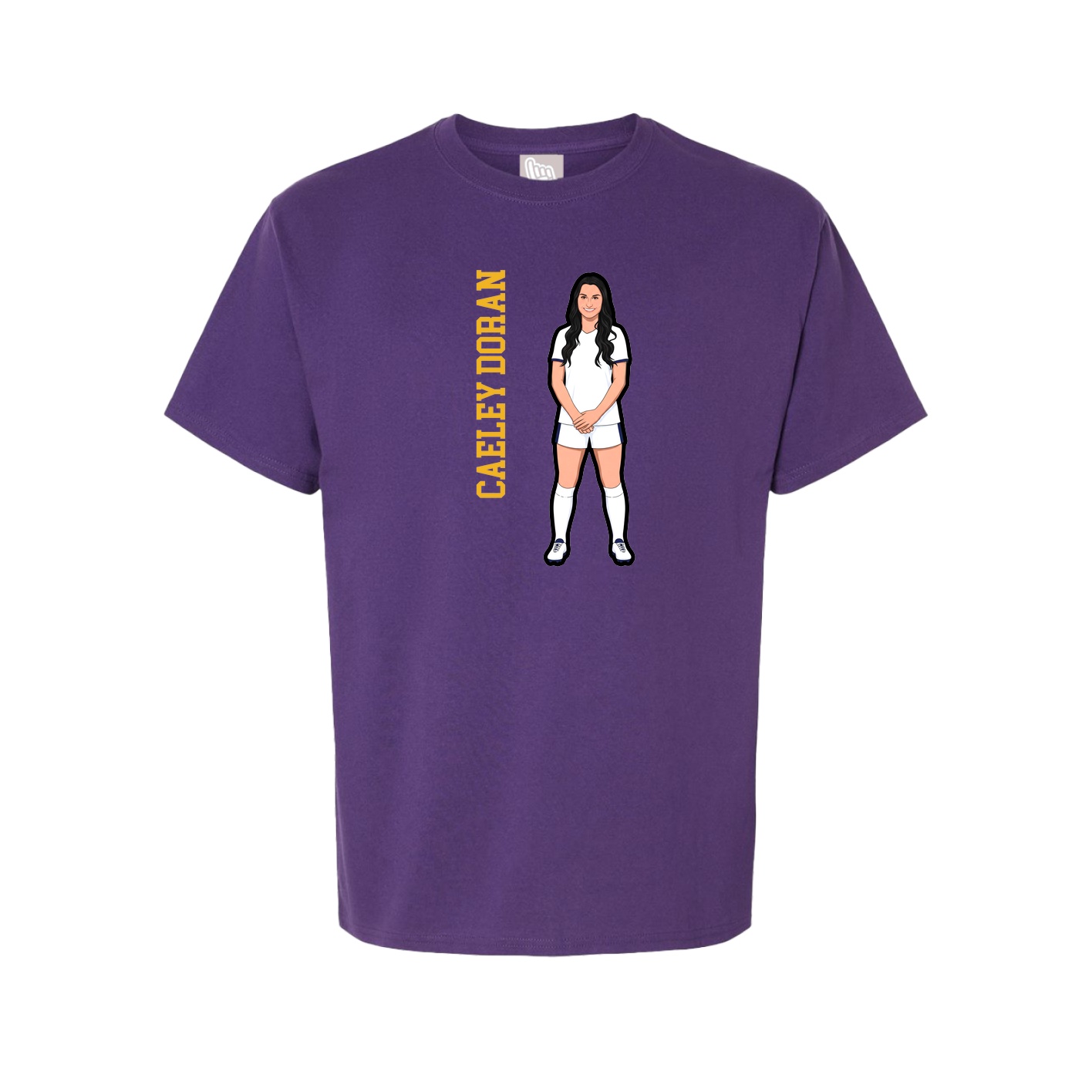 Tee — Name Vertical in Purple