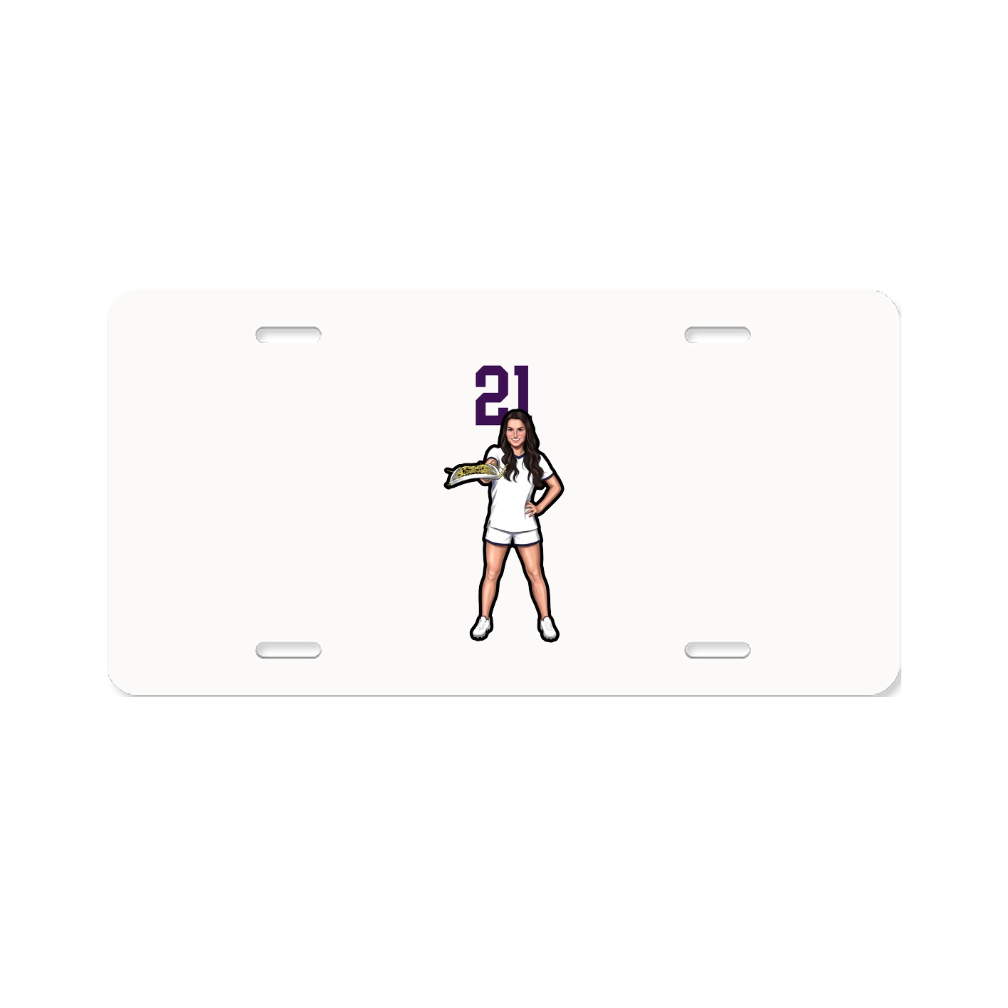 License Plate — Number Top in Classic