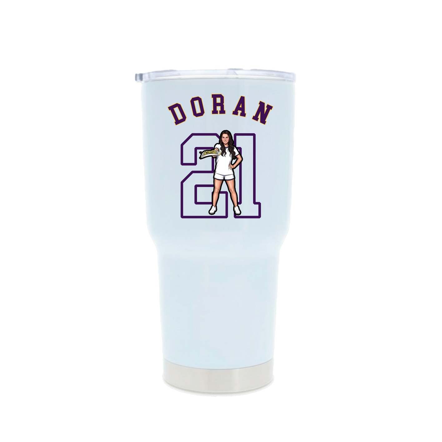 30oz Stainless Steel Tumbler — Shirsey Arch in White