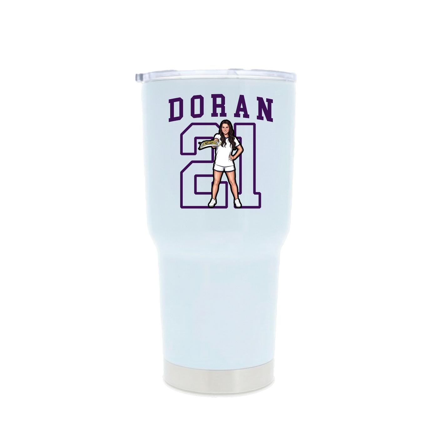30oz Stainless Steel Tumbler — Shirsey in White