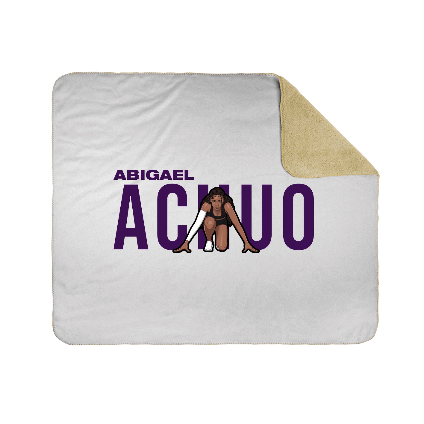 Throw Blanket — Player Name in White